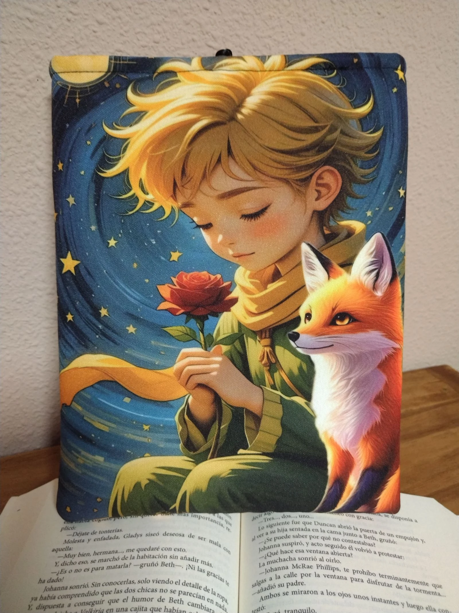 Funda literaria acolchada - el Principito - Hecho a mano 